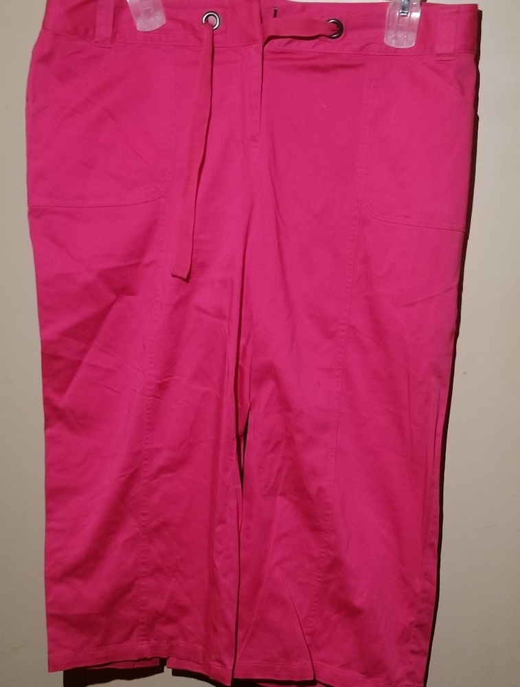 Rafaella Pink Ankle Cropped Pants
